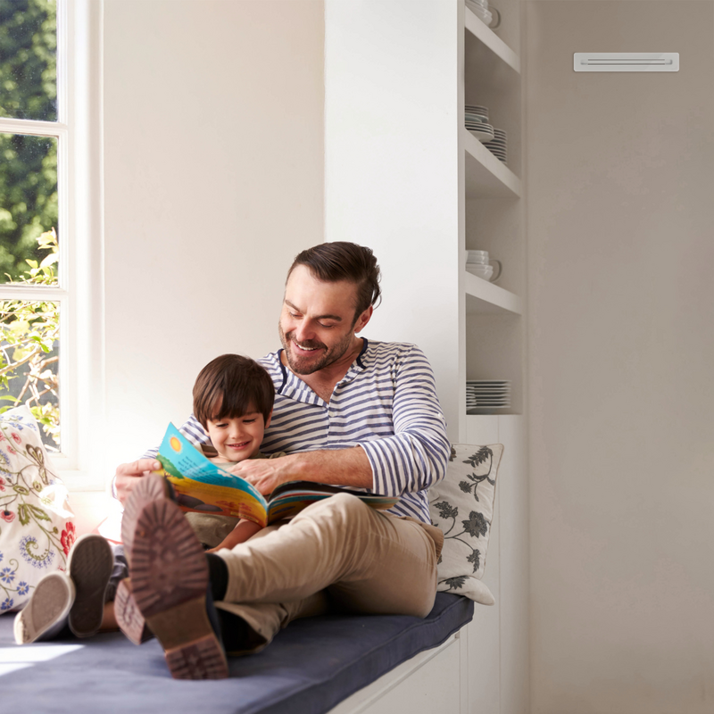 Rendering Zehnder ComfoGrid CSB/P Linea Comfortable indoor ventilation Front view