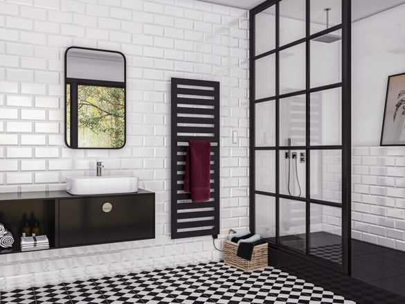 Rendering Zehnder Metropolitan Bar Decorative radiator 